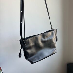 Quince Italian leather drawstring crossbody bag